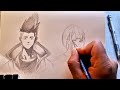 How I draw David & Lucy | Cyberpunk: Edgerunners -Sketch Tutorial