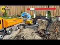 Mega! RC Construction Site With  Custom Hydraulic RC Excavator!