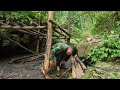 FULL VIDEO: My 15 days of Building survival shelter , hunting and cooking in the rainforest - ASMR