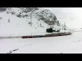 RhB T3 Winter bei der Berninabahn