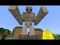 What if YOU SPAWN A NEW AMAZING BOSS GOLEM in Minecraft ? MEGA BIGGEST GOLEM !