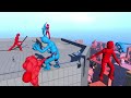NPC Rooftop Battle (with active ragdoll physics)