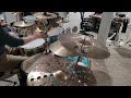 Yamaha Stage Custom Birch (stock heads), Zildjian K Custom Medium Ride Cymbal & Ludwig Piccolo Snare