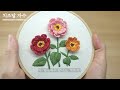 [CC] Zinnia, hand embroidery