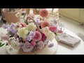 Flower Basket with Pastel color