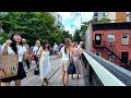 NYC Summer Walk 4k: Hudson Yards to Gansevoort Peninsula via High Line Midtown Manhattan June 2024