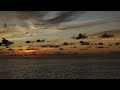 Perfect sunset calming ocean waves sound, no copyright