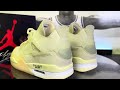 PERFECT! Kickwho godkiller BEST Jordan 4 Off White sail!  Quality check unboxing review & on foot!