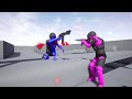 MANTA'S WARBOX NPC Wars - Blue Team VS Pink Team - AI Battles with Active Ragdoll Physics! [Warbox]