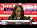 Janelle Bynum speaks after her Oregon District 5 primary win
