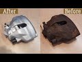 How to rebuild front brake caliper - VW Audi Skoda Seat - New piston and seals (COMPLETE GUIDE)