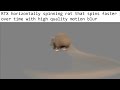 RTX horizontally spinning rat that spins faster over time with high quality motion blur