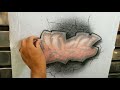 Graffiti airbrush name design - how to cut a custom stencil.