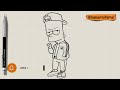 🔶how to draw bart simpson full body