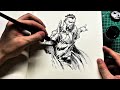 How to Draw Stephen Strange | Comic Art | Sketchbook | Visual ASMR