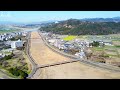 春の訪れを知らせる満開の菜の花と筑後川 Announce the arrival of spring Nanohana in full bloom and Chikugo River