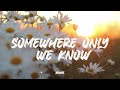 Somewhere Only We Know (Spedup)