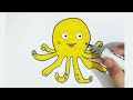 Draw an Octopus with me🐙| Easy Drawing for Kids| Kids Coloring #kids #drawing #coloring #octopus