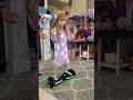Catherine on a hoverboard