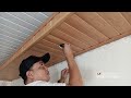Cara pasang lampu downlight di plafon PVC drop ceiling // renov Ruang tamu part.06