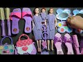 Most satisfying unboxing with cute purple barbie doll family toys | Hello kitty toys | ASMR