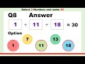 【1, 7, 11, 13, 18】Select 3 Numbers and Make 30!   003