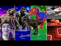 🦖 Jurassic World vs King Kong vs T-Rex Spider Man vs The Good Dinosaur | Coffin Dance 🪩