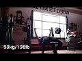 Bench press up to 90kg/198lb at 69kg/152lb bw(s)