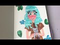 📔STARTING A NEW SKETCHBOOK! // decorating & drawing on the first page 🎨🍃