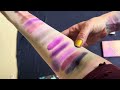 Color Swatching: Purples #eyeshadow #panning #swatches #purple