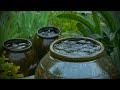 Soothing rain sounds in hitting clay jars with distant thunder. Great for relaxing and deep sleep.