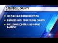 Man facing felony charges after alleged vehicle larceny leads to police pursuit in Campbell County