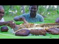 200 Pounds BIG TUNA FISH | Tuna Fish Cutting and Cooking in Village | Tuna Fish Steak Recipe