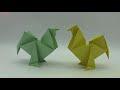 How To Fold A Paper Hen Easy Tutorial - DIY Paper Chicken Making Idea - How To Make Origami Hen