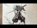 Drawing a Samurai Body with Pencil | Step-by-Step Tutorial