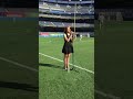 Karen Rodriguez, National Anthem Sound check at the Yankee Stadium
