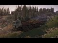 MZKT 74132 delivering 41to dozer to the quarry in Season 13 | Snowrunner 4K