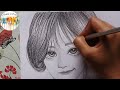 How to draw a cute girl / Pencil sketch for beginners/girl with beautiful eyes/attitude girl