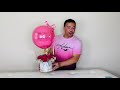 DIY Balloon Bouquet with fresh flowers/Balloon Hatbox