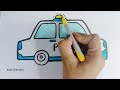 How to draw police car step by step tutorial |police Car drawing for kids | easy drawing for kids