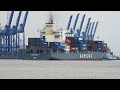 Container Ships Turn Waves Very Beautifully | 4K Shipspotting Saigon
