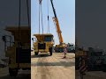 it almost hit the crane😱 two crane to lift and unload this huge Komatsu dump truck, heavy Equipment😱