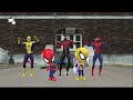 Siêu nhân người nhện vs 3 spider-man Superheroes Rescue Baby Spider Battle Venom Bad Guy Joker Hulk