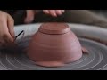 Throwing and Turning a Pottery Bowl with Cross-sections — ASMR Version