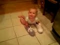 Trey chasing his Daddy wearing sissy's shoes!
