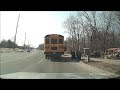 School bus cutting off traffic