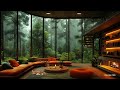 Tranquil Jazz Atmosphere | Relaxing Jazz Instrumental with Serene Cabin Ambience for Relaxation🎶🔥