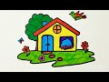 House drawing tutorial for kids| step by step drawing