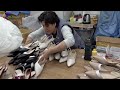 How Korean High Heel Factory Mass-produce Thousands of Shoes. Amazing High Heel Shoes Making Process