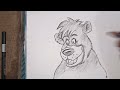 how to draw Baloo. easy drawing of characters of Jungle Book